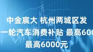 中金宸大 杭州两城区发放新一轮汽车消费补贴 最高6000元